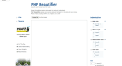Desktop Screenshot of phpbeautifier.com